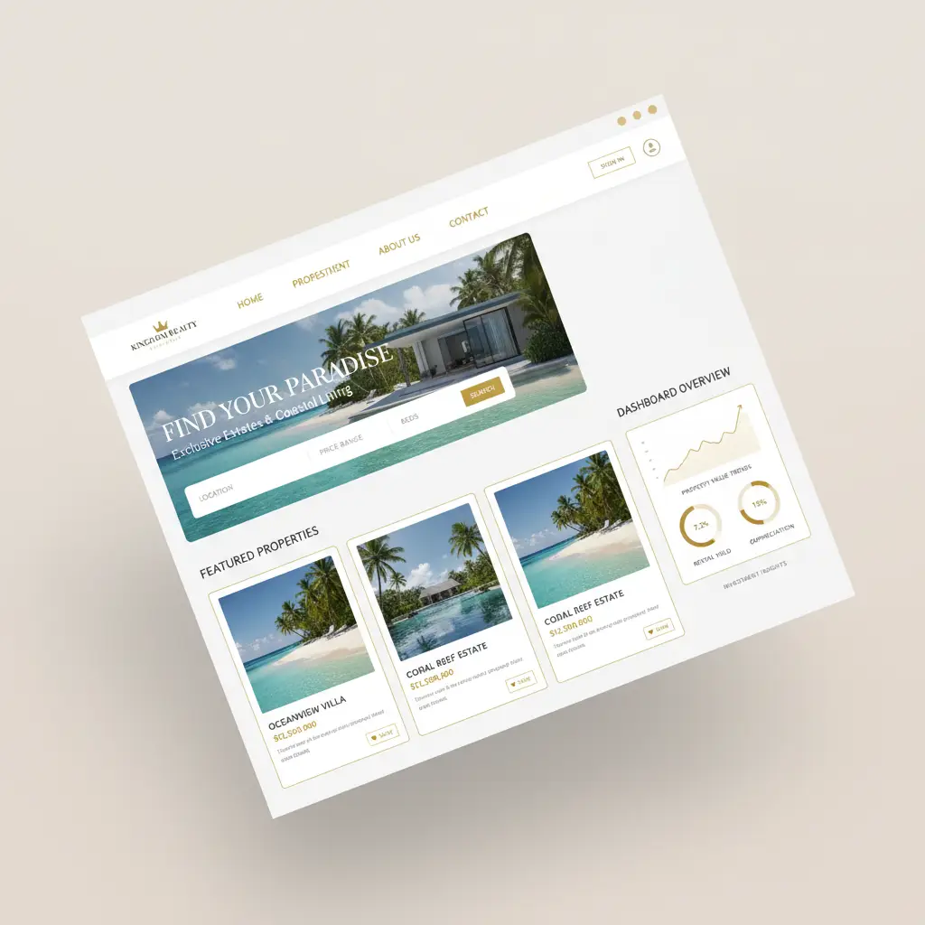 Kingdom Realty Website Mockup